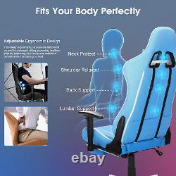 Gaming Chair Massage Ergonomic Office Chair Recliner Swivel Seat Footrest NEW