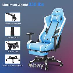 Gaming Chair Massage Ergonomic Office Chair Recliner Swivel Seat Footrest NEW