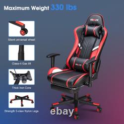 Gaming Chair Massage Ergonomic Office Chair Recliner Swivel Seat Footrest NEW US