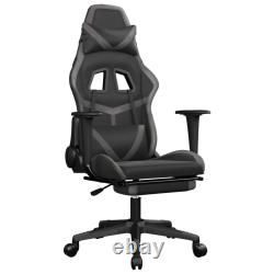 Gaming Chair Massage Swivel Gaming Chair with Footrest Faux Leather vidaXL