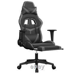 Gaming Chair Massage Swivel Gaming Chair with Footrest Faux Leather vidaXL