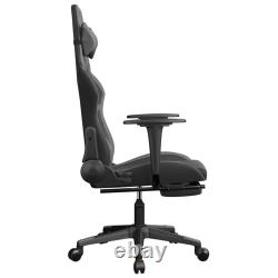 Gaming Chair Massage Swivel Gaming Chair with Footrest Faux Leather vidaXL