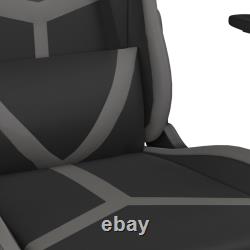 Gaming Chair Massage Swivel Gaming Chair with Footrest Faux Leather vidaXL