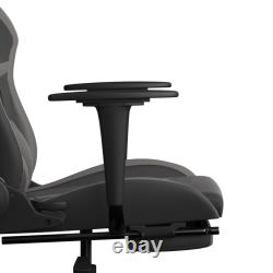 Gaming Chair Massage Swivel Gaming Chair with Footrest Faux Leather vidaXL