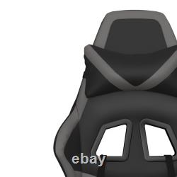 Gaming Chair Massage Swivel Gaming Chair with Footrest Faux Leather vidaXL