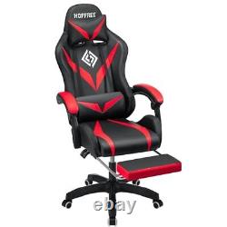 Gaming Chair Massage with Bluetooth Speakers and Led Lights Ergonomic Compute