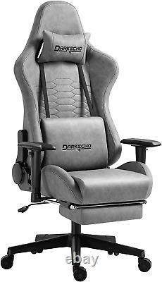 Gaming Chair Office Chair with Footrest Massage Vintage Style Retro Leather Ergo