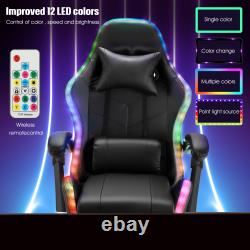 Gaming Chair Racing Recliner Executive Massage Swivel with Footrest/High-Back