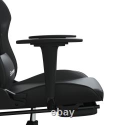 Gaming Chair Swivel Massage Gaming Chair with Footrest Faux Leather vidaXL