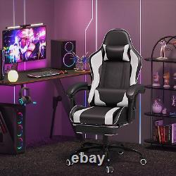 Gaming Chair, Video Game Chair with Footrest and Massage Lumbar Support, Ergonom