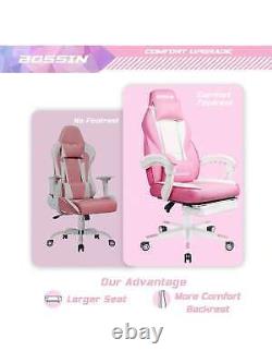 Gaming Chair With Massage, Ergonomic Heavy Duty Design, Gamer Chair Footrest