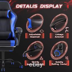 Gaming Chair with Footrest and Massage Lumbar Support, Ergonomic Computer Chairs