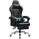 Gaming Chair with Footrest and Massage Lumbar Support, Ergonomic Computer Sea