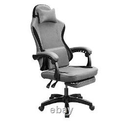 Gaming Chair, with Headrest Backrest Footrest, Faux Leather Massage Gaming Chair