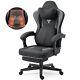 Gaming Chair with Heated Massage Lumbar Support, Breathable Fabric Office Cha