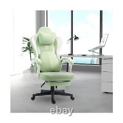 Gaming Chair with Heated Massage Lumbar Support, Breathable Fabric Office Cha