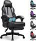 Gaming Chair with Massage, Ergonomic Design with Footrest & Lumbar Support