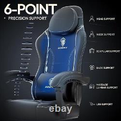 Gaming Chair with Massage, Ergonomic Design with Footrest & Lumbar Support