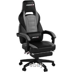 Gaming Chair with Massage, Ergonomic Heavy Duty Design with Footrest and Lumbar