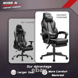 Gaming Chair with Massage, Ergonomic Heavy Duty Design with Footrest and Lumbar