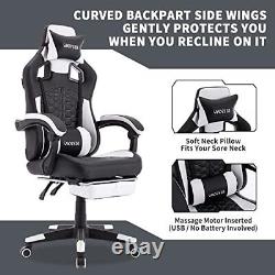 Gaming Chair with Massage, Ergonomic PC Gaming Chair with Blackwhite(type-b)