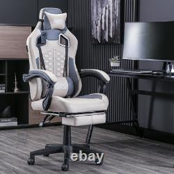 Gaming Chair with Massage, Ergonomic PC Gaming Chair with Footrest Comfortable