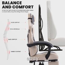 Gaming Chair with Massage, Ergonomic PC Gaming Chair with Footrest Comfortable