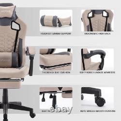 Gaming Chair with Massage, Ergonomic PC Gaming Chair with Footrest Comfortable