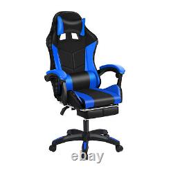 Gaming Chair with Massage Lumbar Support Bluetooth Speakers Backrest Adjustable