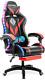 Gaming Chair with Massage and LED RGB Lights Ergonomic Computer Chair with Footr