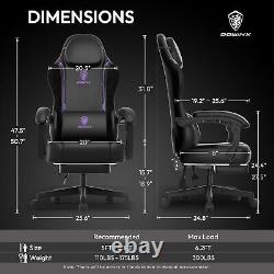 Gaming Chair with Pocket Spring Cushion Ergonomic Game Chair with Massage