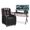 Gaming Desk & Chair Set 48 Computer Desk & Massage Recliner Chair