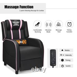 Gaming Desk & Chair Set 48 Computer Desk & Massage Recliner Chair