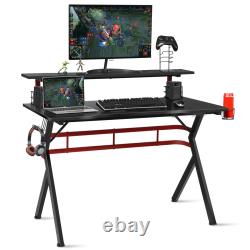 Gaming Desk & Chair Set 48 Computer Desk & Massage Recliner Chair