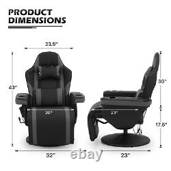 Gaming Racing Chair BLUETOOTH SPEAKER MASSAGE RECLINER Ergonomic Computer Seat