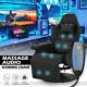 Gaming Racing Massage Chair Reclinable Computer Swivel Seat withBluetooth Speakers