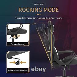 Gaming chair with massage Swivel Rolling High Back