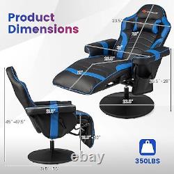 Goplus Height Adjustable Racing Style Swivel Massage Video Game Office Chair