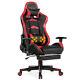 Goplus Massage Gaming Chair Reclining Racing Chair withLumbar Support Office Red