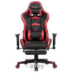 Goplus Massage Gaming Chair Reclining Racing Chair withLumbar Support Office Red