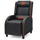 Gymax Massage Gaming Recliner Chair Leather Single Sofa for Home Theater Orange