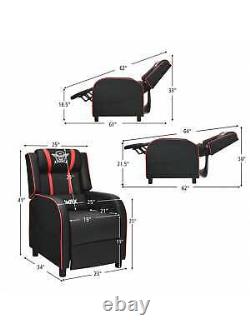 Gymax Massage Gaming Recliner Chair Racing Single Lounge Sofa Home Theater Seat