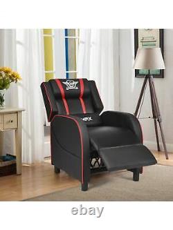 Gymax Massage Gaming Recliner Chair Racing Single Lounge Sofa Home Theater Seat