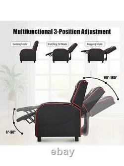 Gymax Massage Gaming Recliner Chair Racing Single Lounge Sofa Home Theater Seat