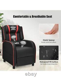 Gymax Massage Gaming Recliner Chair Racing Single Lounge Sofa Home Theater Seat