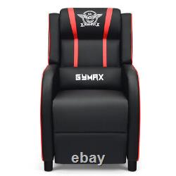 Gymax Massage Sofa Gaming Recliner Chair Racing Single Lounge Chair Home Theater