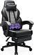 HEAVY DUTY Massage Gaming Chair With FOOT REST Adjustable Computer Swivel Seat