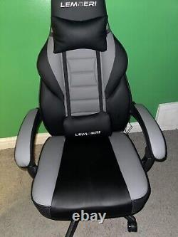 HEAVY DUTY Massage Gaming Chair With FOOT REST Adjustable Computer Swivel Seat