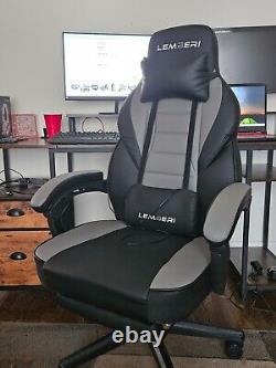 HEAVY DUTY Massage Gaming Chair With FOOT REST Adjustable Computer Swivel Seat