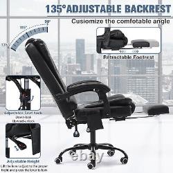 HOFFREE Massage Gaming Computer with Footrest Executive Office Chair 2Point USA